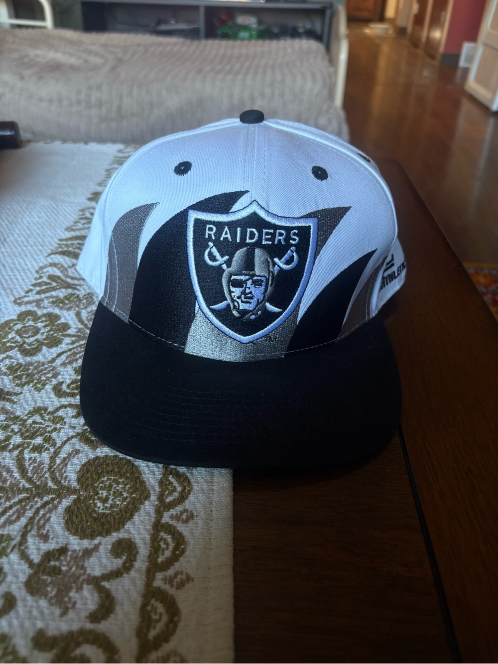 Riders by logo athletic Black and White Snapback Hat